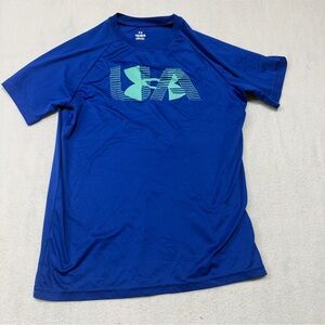 Under Armour Kids Blue and Teal Short Sleeve Tee